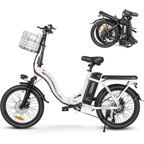 Samebike Cy20-Ft-Wh 250w E-Bike 20 Inch Fat Tyre Folding Bike 36 V/13 Ah Battery, Maximum Range Up To 60-110 Km, Off-Road Mountain,