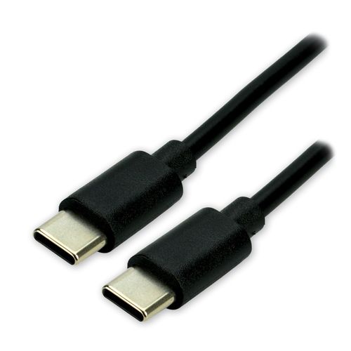 MCL - Câble USB 2.0 Type C mâle/mâle Charge&Data 480 Mb 3A-Noir-1.50m Réf : MC1E99AZMC922C1.5