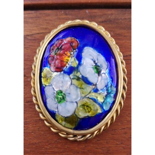 Broche Émaux De Limoges Dumas