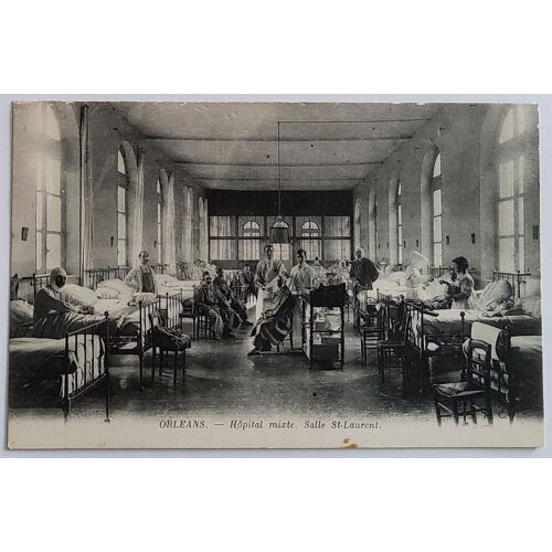 Carte Postale Ancienne, France, Loiret 45, Orléans, Hôpital Mixte, Salle Saint Laurent