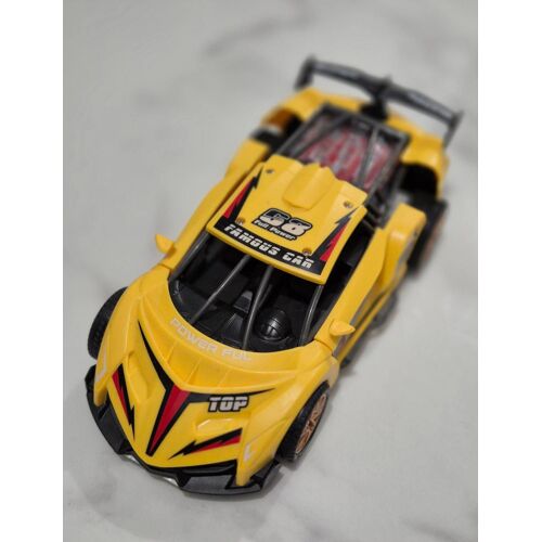 Voiture De Course À Friction Jaune Jouet Enfant