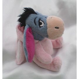 Doudou Peluche Ane Bourriquet Assis Déguisé En Lapin Rose Nicotoy Disney