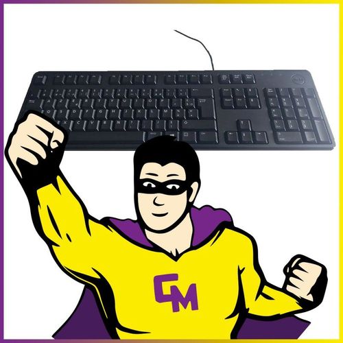 Clavier AZERTY USB DELL KB212-B P/N 0DJ497 OC646N Noir 106 Touches