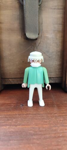 Playmobil Homme Vert Et Blanc Avec Masque Geobra 1974