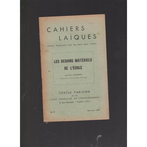 Cahiers Laïques 9