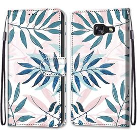 Sjzg-Coque Pour Samsung Galaxy A5 2017/ A520, Etui En Cuir Pu Portefeuille Housse Coque Avec 360 Degrés Silicone Antichoc Protection Cover Cuir Pochette Magnétique Flip Béquille (Conifère)
