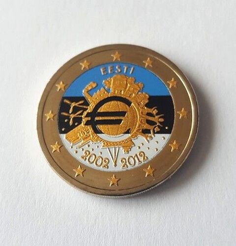 Estonie 2012 - 10 Ans De L'Euro - 2 Euros Couleur