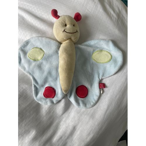 Doudou Peluche Abeille Bleu Rouge Vert Tex