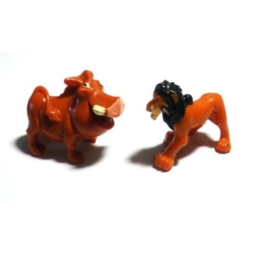 Figurines "Nestlé" (1998) - Figurines Tampons / N° 4 - Pumbaa Et N° 6 - Scar / Le Roi Lion 2