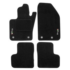 Logo Tapis De Sol Noir Velours Sur Mesure Pour Fiat 500x Depuis 2014, 4pcs, Ajustement Précis, Renforcée Dans La Zone De La Pédale