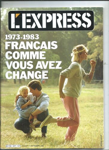 L'Express 26/08/1983 Moshé Arens Par Edwin Eytan, Ma Polynésie Par Jean-Marie Dallet, Jean-Claude Brialy, Les Désarois De La Jeunesse Allemande Par Dinah Louda, Ania Francos, Olympia Alberti