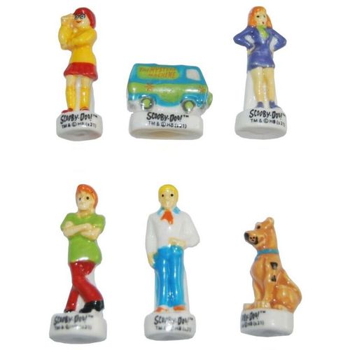 Série Complète De 6 Fèves Brillantes Scooby-Doo (Auchan 2022)