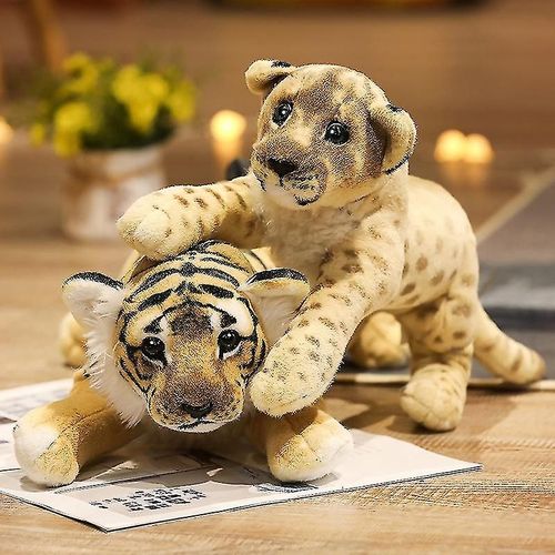 39/48/58cm Mignon Lion Tigre Léopard Peluche Jouet Mignon Simulation Poupée Peluche Soft Simulation Animal