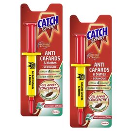 CATCH Lot de 2 Seringues 10 g Gel Anti-Cafards et Blattes