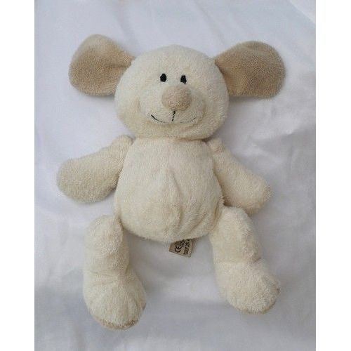 Doudou Peluche Chien Ecru Et Beige Nicotoy