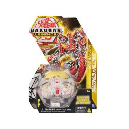 Coffret Bakugan - Pack Legends Dragonoid X Nillious : Boule Transparente Qui Sallume Figurine - Nova Série 4 - Set Jouet Garçon Et Carte Animal