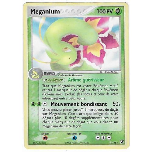 Meganium 9/115 - 100pv - Ex Forces Cachées Bloc Ex (Carte Pokémon Française)