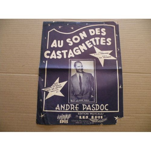 Brade Partition De Musique Au Son Des Castagnettes - 1946