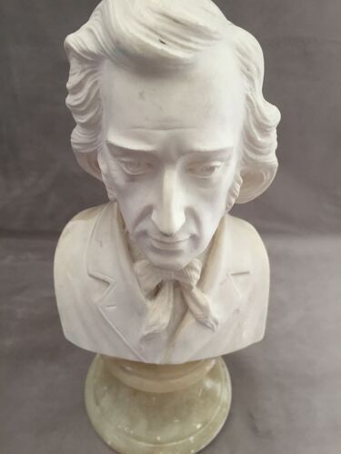 Sculpture Buste Pierre Dure Albâtre F. Mendelssohn Art G.Bessi (Giuseppe Bessi)