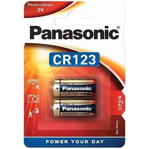 Blister 2 Piles Lithium CR123A / CR17345 Panas.