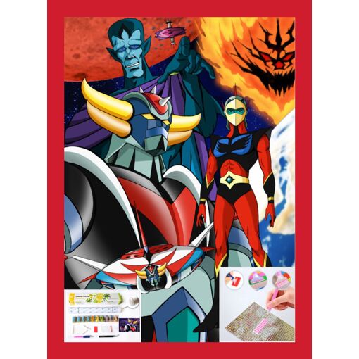 Poster Vintage Goldorak (Grendizer) En Coton 100% - Affiche Manga Rétro Avec Actarus