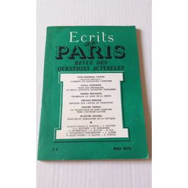 Écrits De Paris - Revue Des Questions Actuelles - Mai 1975