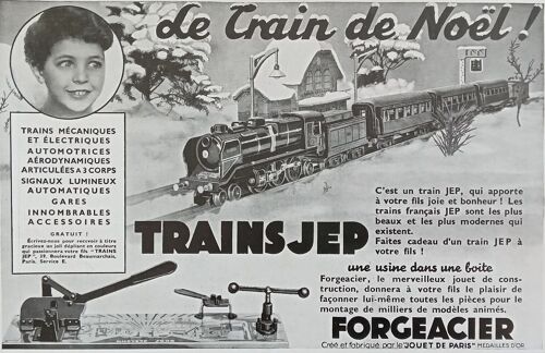 Lot 8 Affiches Publicités Anciennes Années 30 : Jouets Enfants, Train Électrique, Trains Jep, Gyroplane Mécavion, Kosmos, Märklin... (Vintage French Advertising)