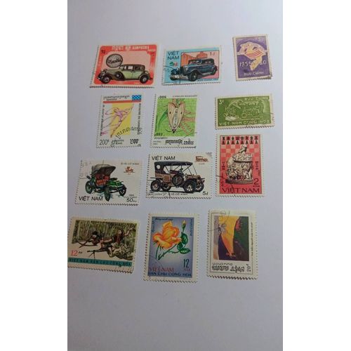 Timbre Vietnam Lot De 12 Réf 3508