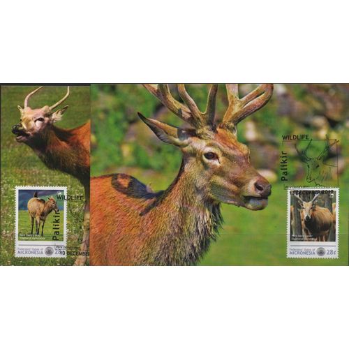 Etats De Micronésie ( Océanie ) Cartes Animaux : Les Cerfs Wwf