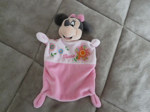 Doudou Plat Minnie Rose Fleurs