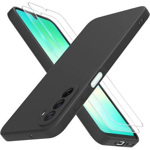 Coque Pour Samsung Galaxy A26 5G Silicone Noir + 2 Verres Trempes Little Boutik©