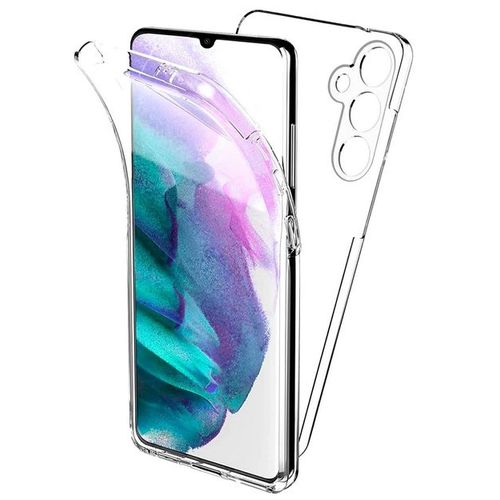 Coque Pour Samsung Galaxy S23 Fe 5g - Housse Etui Silicone Gel 360 Integrale + Film Ecran - Transparent