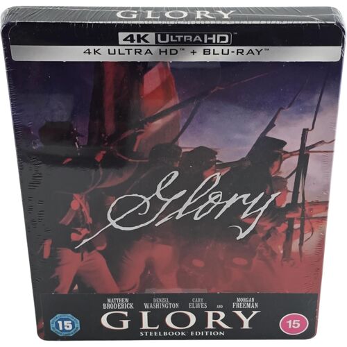 Glory 1989 Steelbook 4k Ultra Hd + Blu-Ray Édition Limitée Denzel Washington B