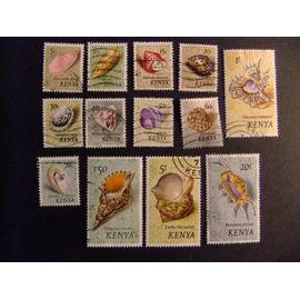 42 Kenya 1971 / Coquillages De La Faune Marine / Yverty 34 / 48 Fu Incomplet