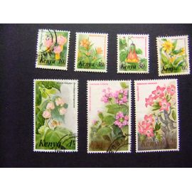 42 Kenya 1983 / Série Fleurs Actuelles / Yvert 241 / 249 Fu Incomplet