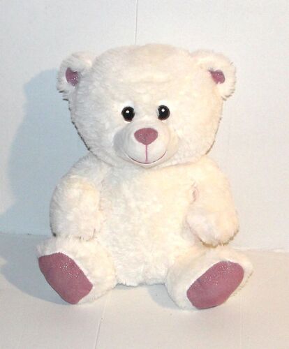peluche ours gipsy blanc crême - doudou ours 30 cm