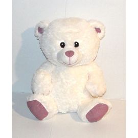 peluche ours gipsy blanc crême - doudou ours 30 cm