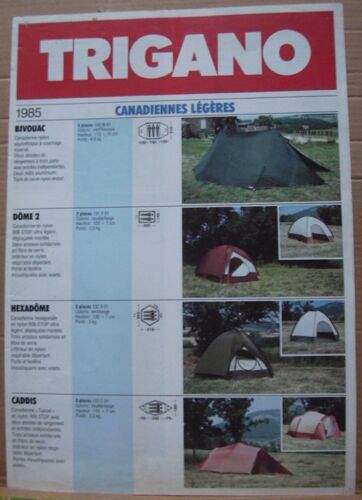 Dépliant Publicitaire De Constructeur:  Trigano Industrie - Tentes, Modèles 1985