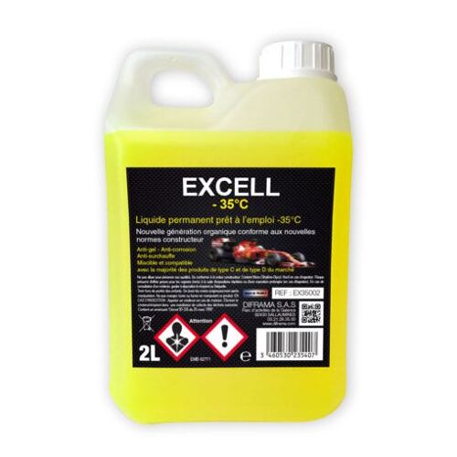 LIQUIDE DE REFROIDISSEMENT UNIVERSEL -35 2 LITRES JAUNE