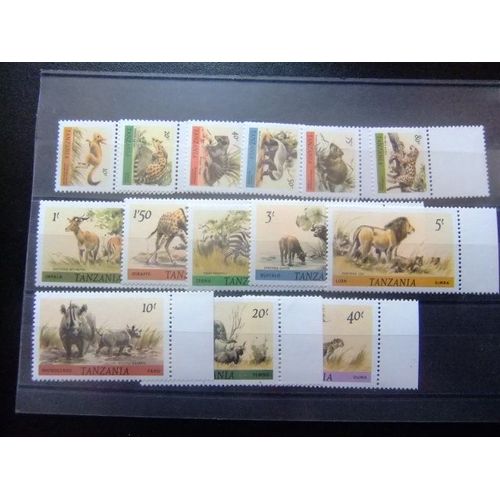 46 Tanzanie 1980 / Faune Animaux Sauvages / Yvert 163 / 176 Mnh