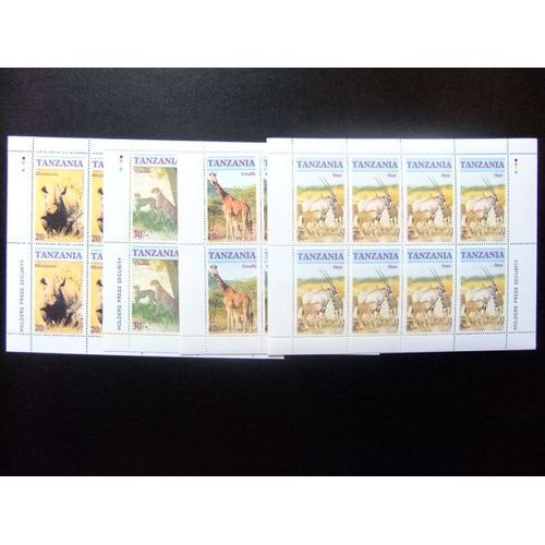 46 Tanzanie Tanzanie 1986 / Faune Animaux Sauvages / Yvert 285 / 288 Mnh