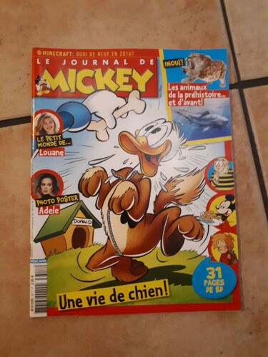Le Journal De Mickey 3317 Une Vie De Chien Donald, Louane, Poster Photo Adèle.