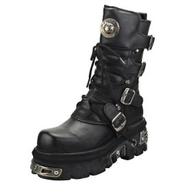 New Rock Reactor Half Boots Mixte Adulte Bottes Plate-forme Noir
