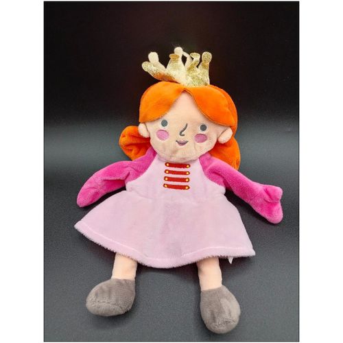 Doudou Marionnette Princesse Robe Rose Couronne - Hema