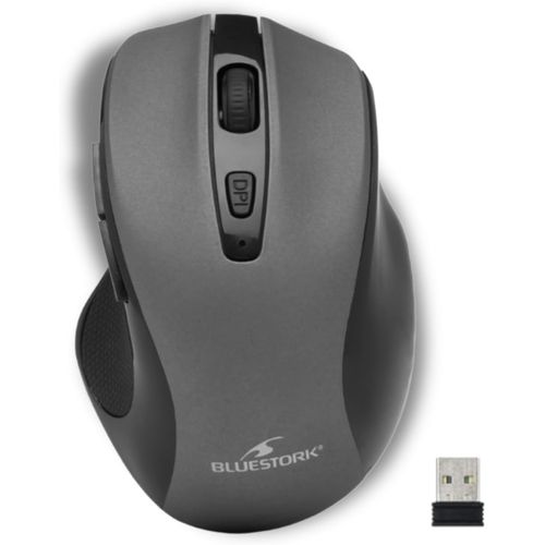 Souris sans Fil Double Connexion : Bluetooth & USB 2.4 Ghz - sans Fil Rechargeable, Ambidextre, Ergonomique - silencieuse pour PC/Mac - New (Grise)
