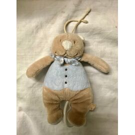 Doudou Peluche Noukies Ours Beige Bleu Musical Tonton