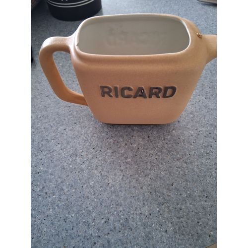 Pichet "Ricard" Marron En Céramique