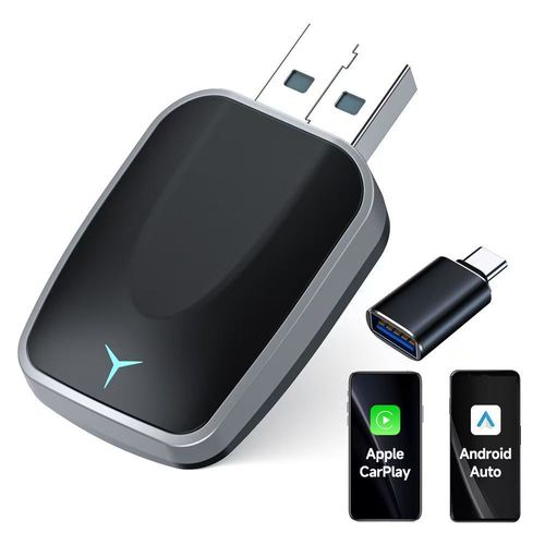 Adaptateur CarPlay filaire vers sans fil 2 en 1 et adaptateur plug and play Android Auto sans fil