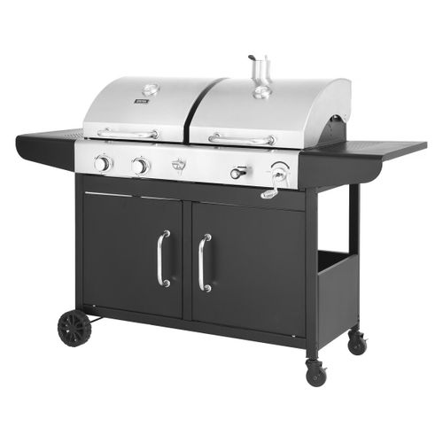 Barbecue gaz et charbon 2 en 1 " Western" - Noir