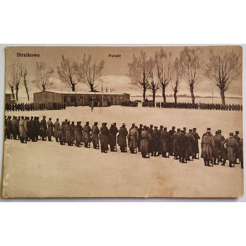 Carte Postale Ancienne, Pologne, Stralkowo Strzalkowo, Parade Sur La Place D'Armes
